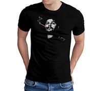 OM3® Che-Cigar T-shirt pour homme Guevara Rebel Cuba Viva La Révolution Castro Havana Taille S à 5XL, Noir , L