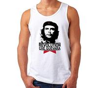 OM3® Che Guevara Débardeur | Homme | Viva La Revolution Castro Havana Cuba | S à 4XL, Blanc., XL