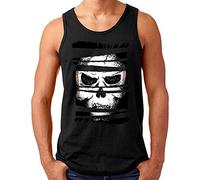 OM3® Dark-Skull Débardeur pour homme Motif tête de mort, Noir , XXXXL