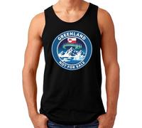 OM3 Débardeur Greenland Groenland - Pas pour la vente - Homme - Drapeau du pays de l'Arctique - S - 4XL, Noir , M