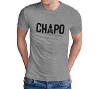 OM3® EL Chapo T-Shirt | Homme | Mexican Drug Lord Guzman Dealer | S à 5XL, Gris mélangé, M