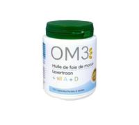 Super Diet – OM3 Huile de foie de morue – Vitamines A et D – Défenses immunitaires – 120 capsules