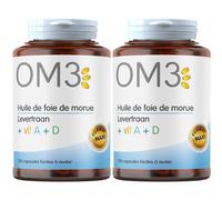 OM3 Huile de Foie Morue Vit A+D, Capsule Capsule(S) 2x120 pc(s)