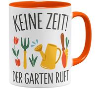 OM3 Keine Zeit Der Garten ruft Tasse à café avec inscription - Idée cadeau amusante pour les jardiniers amateurs et les amateurs de jardin - Tasse en céramique - 325 ml - Imprimé des deux côtés