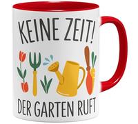 OM3 Keine Zeit Der Garten ruft Tasse à café avec inscription - Idée cadeau amusante pour les jardiniers amateurs et les amateurs de jardin - Tasse en céramique - 325 ml - Imprimé des deux côtés