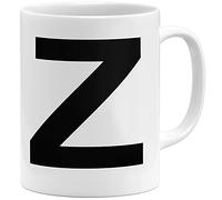 OM3® Lettre Z - Arial Bold - Tasse en céramique - 325 ml - Imprimé des deux côtés - Blanc