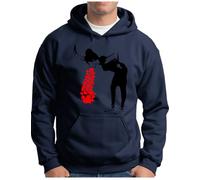 OM3 Love Sick Banksy Pull à capuche, pour homme, graffiti, amour urbain, taille S à 5XL, bleu marine, 3XL