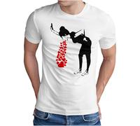 OM3 Love Sick Banksy T-shirt pour homme Motif graffiti urbain fille Taille S à 5XL, Blanc., 4XL