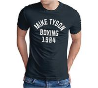 OM3® Mike Tyson 1984 T-shirt pour homme Boxing Heavyweight Gym KO Fight Legend Boxer S - 4XL - Bleu - Small