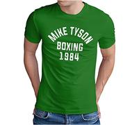 OM3® Mike Tyson 1984 T-shirt pour homme Boxing Heavyweight Gym KO Fight Legend Boxer S - 4XL - Vert - Medium
