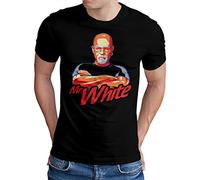 OM3® - Mr. White - T-Shirt - Homme - Crystal Meth Cook Cleaner Parodie Icône - S - 5XL, Noir , L
