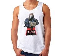 OM3® Muay-Thai-Gorilla Débardeur | Homme | Arts martiaux Thaïlande Fight Boxing Club | S à 4XL, Blanc., L