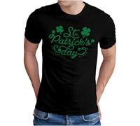 OM3® St Patrick's Day T-shirt pour homme Happy St Pat's Day Irish Ireland Shenanigans S à 4XL, Noir , XL