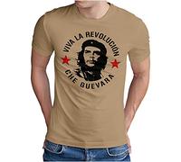 OM3® T-shirt Che Guevara | Homme | Viva La Revolucion Guerilla Combattant | S - 5XL, Kaki (#5208), L