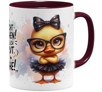 OM3 Tasse à café avec inscription en allemand « Bitte nicht ansprechen » - Ich bin wirklich so nervt, wie ich aussehe - Tasse en céramique - 325 ml - Impression complète - Bordeaux