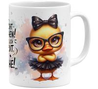 OM3 Tasse à café mignonne avec inscription en allemand « Bitte nicht ansprechen » - Ich bin wirklich so nervt, wie ich aussehe - Tasse en céramique - 325 ml - Impression complète - Blanc