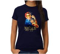 OM3 - We-Can-Do-It - T-shirt | Femme | Amour Graffiti Street Art Punk Rock Geek Emo Gothic Pace | S - XXL, bleu marine, XXL