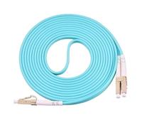 OM4 Lot de 5 câbles de raccordement à fibre optique duplex 2 mm 3,0 mm IL 0,3 dB (5 m, LC-LC avec clip AB)