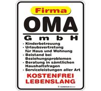 Oma GmbH - Fun-Schilder - Plaque en tôle