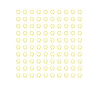 Omabeta 100 Anneaux de Patte D'identification de Pigeons Réutilisables de 8 Mm pour une Gestion et un Marquage Faciles des Pigeonniers, Bandes en Plastique Légères pour Fournitures de Volaille (Jaune)