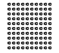 Omabeta 100 Anneaux de Patte D'identification de Pigeons Réutilisables de 8 Mm pour Une Gestion et Un Marquage Faciles des Pigeonniers, Bandes en Plastique Légères pour Fournitures de Volaille (Noir)