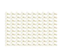 Omabeta 100 Pièces Mini Pinces à Reliure Amusantes en Forme de Cœur, Forte Force de Serrage pour Documents, Billets, Conception Creuse en Fer Métallique pour le Bureau, les Enfants, les Amis, la (Or)