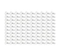 Omabeta 100 Pièces Mini Pinces à Reliure Amusantes en Forme de Cœur, Forte Force de Serrage pour Documents, Billets, Conception Creuse en Fer Métallique pour le Bureau, les Enfants, les Amis, la