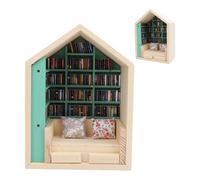 Omabeta 1pcs Kit de Maison Exquis Décoratif en Bois en Bois, Kit de Maison Minuscule à Longue Durée de Vie pour Boutique D'étude de Chambre à Coucher