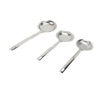 Omabeta 3PCS 3,1 Pouces 3,9 Pouces 4,7 Pouces de Diamètre Cuillère, Crépine à Mailles Fins en Acier Inoxydable avec Poignée Ergonomique, Cuillère de Passoire pour Séparation de Mousse à
