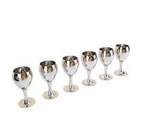 Omabeta 6PCS 60ml Verres à Vin en Acier Inoxydable, Gobelets à Vin Compacts en Acier Inoxydable pour Champagne Spirits Outdoor Travel Home Bar