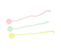 Omabeta Balles en Peluche pour Chat, 3 Pièces, Jouets à Mâcher Doux et Pelucheux pour Chats D'intérieur avec Petites Cloches et Corde 5cm (Couleur Pure)