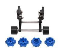 Omabeta Barre de Roue Améliorée en Alliage D'aluminium Léger pour Véhicule LOSI LMT 1/8 RC, Accessoires Haute Performance (Bleu)