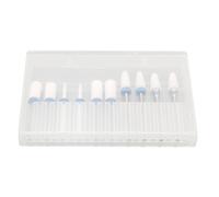 OMABETA Bit de perceuse à ongles en céramique Bits de forage à ongles de 10pcs Réglage des bits de déménagement de hygiene coffret
