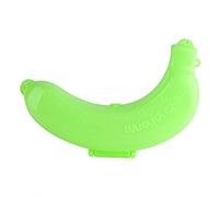 Omabeta Boîte de Protection de Banane, Support de Mallette de Rangement de Fruits, Récipient à Déjeuner pour Garder la Banane Fraîche pour les Activités de Plein Air au Bureau, 19.5 Cm (Verte)