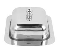 Omabeta Boîte élégante de Plateau de Plat de Fromage de Beurre D'acier Inoxydable pour le Stockage de Récipient de Dessert de Stockage de Cuisine avec le Couvercle pour L'usage à la Maison