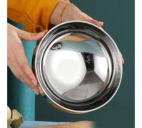 Omabeta Bol à Mélanger en Métal à Double Couche de Grande capacité pour Divers Plats, étudiants | Matériau Métallique Sûr pour la Cuisine à Domicile, la Cantine