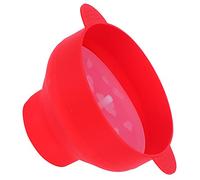 Omabeta Bol à Pop-corn en Silicone Flexible, Accessoire de Cuisine à Faire Soi-même pour les Soirées Cinéma et les Fêtes 10,2x5,5 Pouces (Avec poignée - nouveau rouge)
