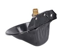 Omabeta Bol d'eau pour Mouton, Acier Inoxydable Noir, Valve en Cuivre, Abreuvoir Automatique pour Chèvre