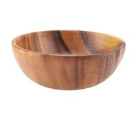 Omabeta Bol en Bois Massif Salade de Salade en Bois Fait à la Main en de Service pour la de Riz à Soupe avec une Lisse Légère (20 * 7cm)