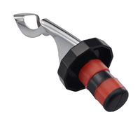 Omabeta Bouchon de Vin Noir Rouge Bouteille Silicone Joint étanche Anti-fuite Préservant la Fraîcheur pour la Fête à la Maison Métal PP Plastique 1 Paquet