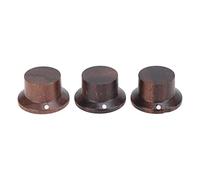 Omabeta Boutons de Guitare électrique en Bois de Rose, Capuchon Dôme Durable pour le Réglage du Volume et de la tonalité des Basses, 3 Pièces 24.3mm