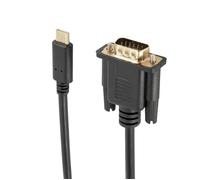 OMABETA Câble USB C à VGA 1,8m 1080p USB C vers VGA Cable Portable Type C vers le câble adaptateur du informatique d'alimentation