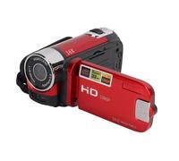 OMABETA Caméscope vidéo portatif Caméra vidéo caméscope Full HD enregistreur de caméra Rotation 270 ° écran photo camescope Rouge