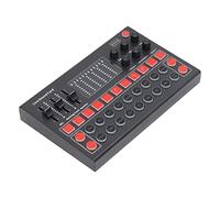 Omabeta Changeur de Voix Soundboard, Live Soundboard Double Canal Réduction du Bruit Affichage LED Processeur de Puce DSP Anti Interférence pour l'Enregistrement pour Les Jeux