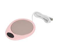 Omabeta Chauffe-Tasse électrique USB, Plaque Chauffante étanche, pour café, thé, Lait, Bureau, Maison, Cuisine (Rose Blanc)
