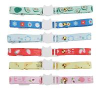 Omabeta Collier pour Chat Lot de 6 Colliers de sécurité Réglables Mignons avec Cloche pour Petits Animaux Chiens Chats 27-30 Cm Nylon
