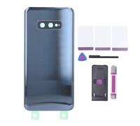 OMABETA Coque arrière en verre pour S10e Remplacement du couvercle de la porte arrière en telephonie accessoires Blanc Noir