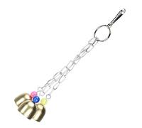 Omabeta Corde de Cloche pour Perroquets, 3 Pièces, Jouets à Mâcher Légers et Durables pour Petits, Moyens et Grands Perroquets, Cage Suspendue en Acier Inoxydable