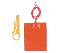 Omabeta Coussin Chauffant en Caoutchouc de Silicone, Tapis Chauffant électrique Flexible à Haute Résistance Diélectrique 12V 20W pour L'isolation des équipements Industriels