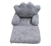 Omabeta Coussin de Siège Couronne Confortable, Léger et Pliable pour Chaise de Lecture Princesse Fille | Tissu PP Coton Gris (2 Niveaux)
